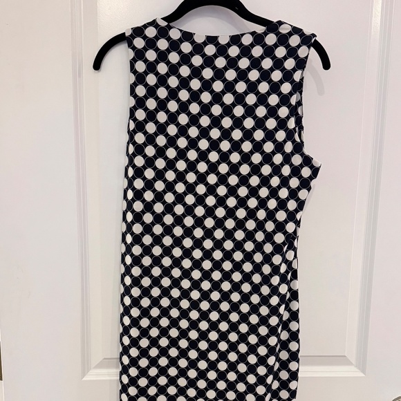 Vince Camuto navy & white polka dot dress women's size M Nordstrom - Picture 2 of 8